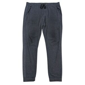 Pool Mens Charcoal Gray Textured Knit Jogger Sweatpants Drawstring Size‎ Large